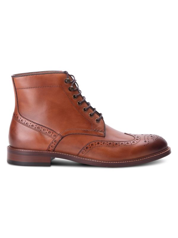 Winthrop Lockwood Leather Wingtip Ankle Boots